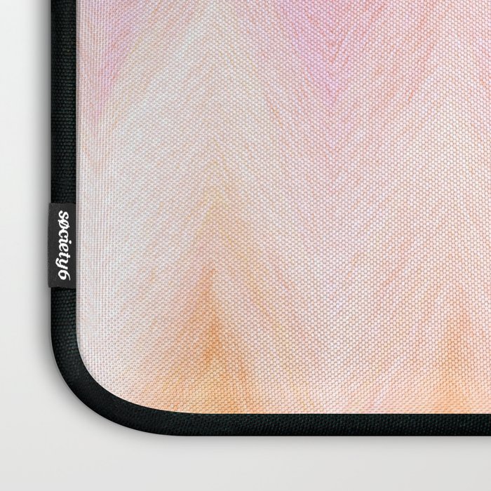 Blush pink orange watercolor hand painted ombre ikat Laptop Sleeve Gallery Image 3