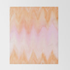 Blush pink orange watercolor hand painted ombre ikat Throw Blanket Gallery Image 2