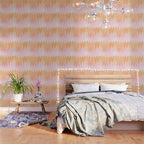 Blush pink orange watercolor hand painted ombre ikat Wallpaper Gallery Image 3