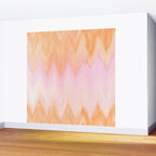 Blush pink orange watercolor hand painted ombre ikat Wall Mural Gallery Image 2