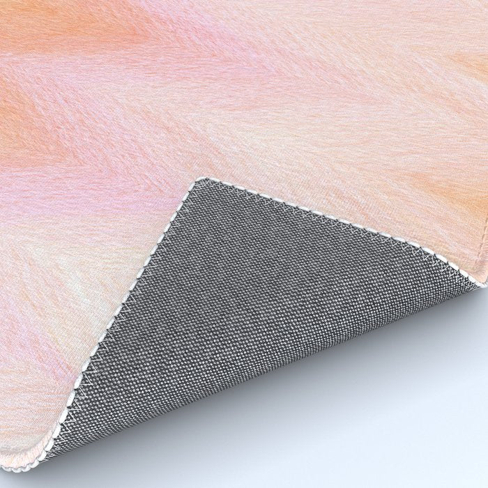 Blush pink orange watercolor hand painted ombre ikat Rug Gallery Image 4