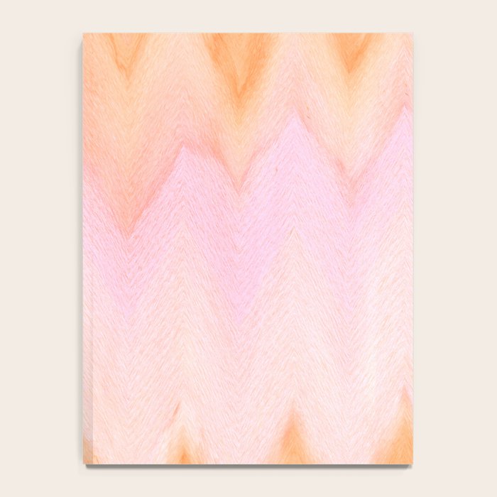 Blush pink orange watercolor hand painted ombre ikat Notebook Gallery Image 4