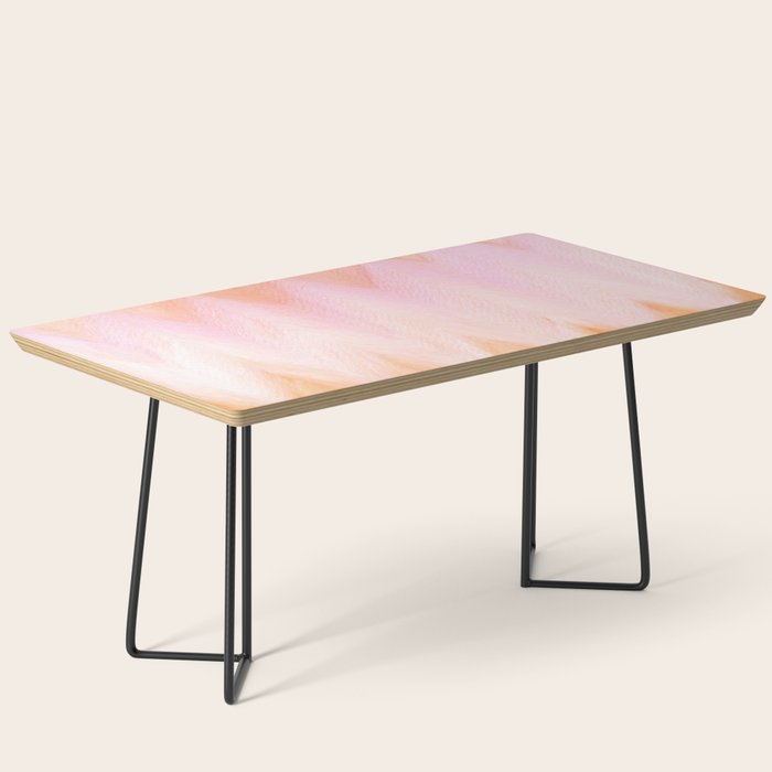 Blush pink orange watercolor hand painted ombre ikat Coffee Table Gallery Image 1
