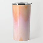 Blush pink orange watercolor hand painted ombre ikat Travel Mug Gallery Image 1