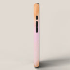Blush pink orange watercolor hand painted ombre ikat iPhone Case Gallery Image 2