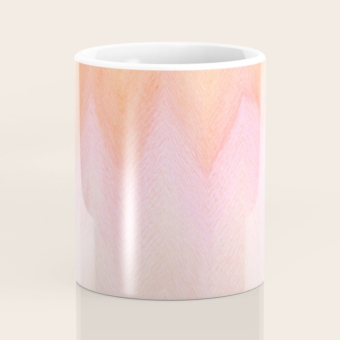 Blush pink orange watercolor hand painted ombre ikat Coffee Mug Gallery Image 4
