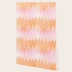 Blush pink orange watercolor hand painted ombre ikat Wallpaper Gallery Image 2