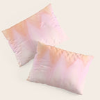 Blush pink orange watercolor hand painted ombre ikat Pillow Sham Gallery Image 3