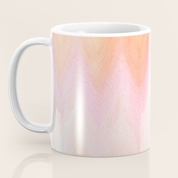 Blush pink orange watercolor hand painted ombre ikat Coffee Mug Gallery Image 3