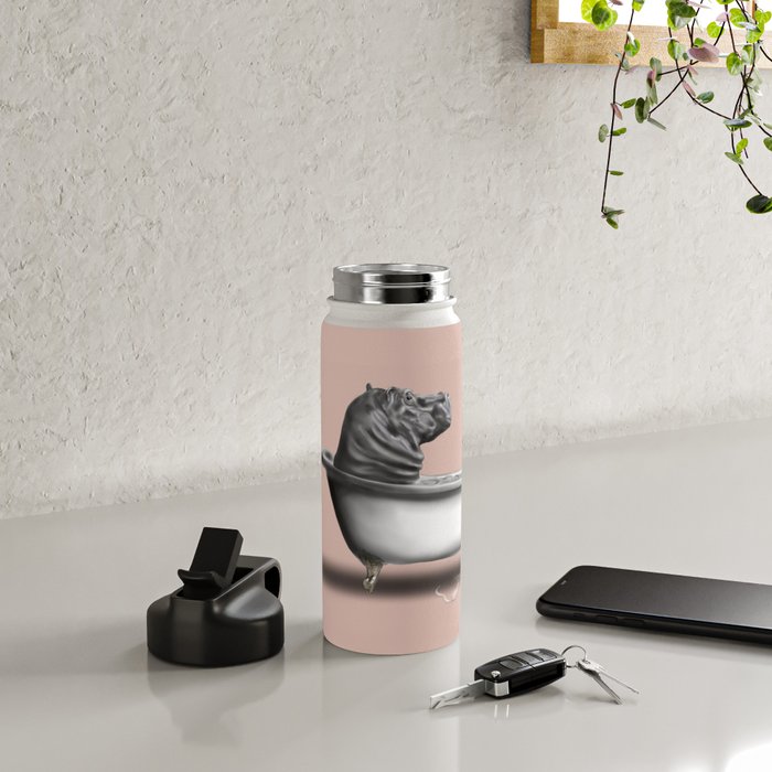 Hippo in Bath Water Bottle Gallery Image 4