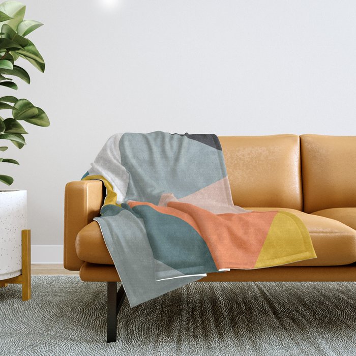 Modern Geometric 33 Throw Blanket Gallery Image 1