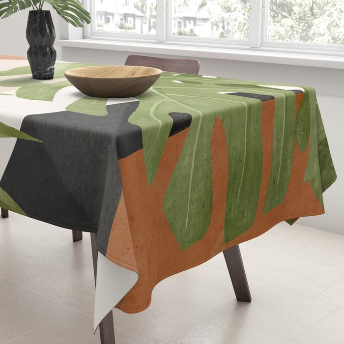 Abstract Art Tropical Leaves 21 Tablecloth Gallery Image 3