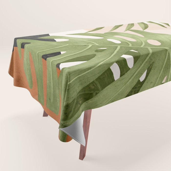 Abstract Art Tropical Leaves 21 Tablecloth Gallery Image 1