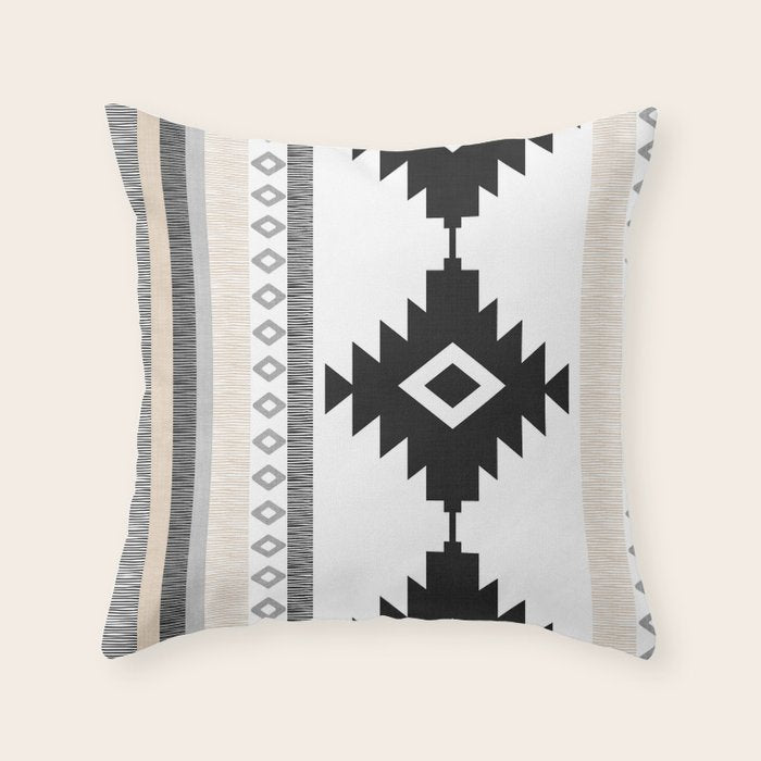 Pueblo in Tan Throw Pillow Gallery Image 1
