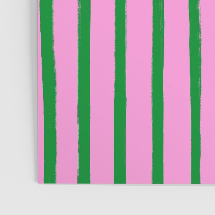 Green and Pink Brush Stroke Stripes Poster Gallery Image 3