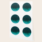 Starry Ocean, teal sailboat watercolor sea waves night Wallpaper Gallery Image 2