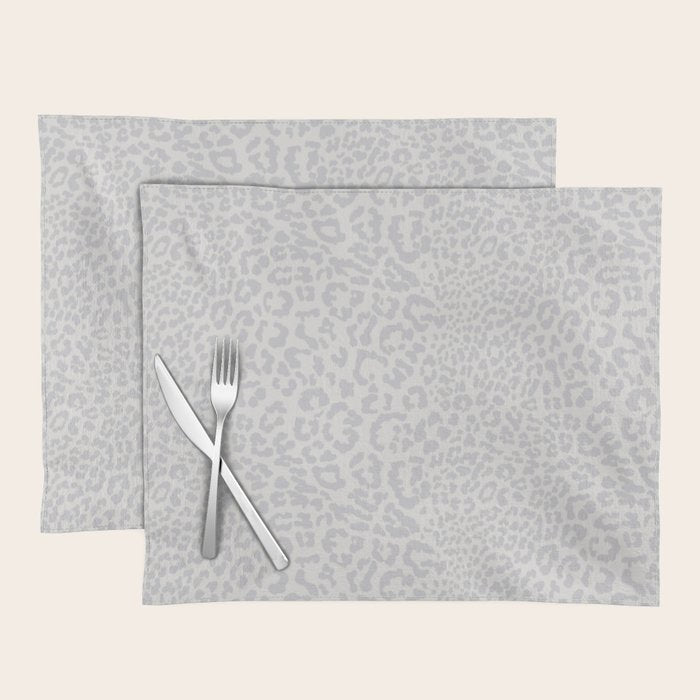 Snow Leopard Print Placemat Gallery Image 1