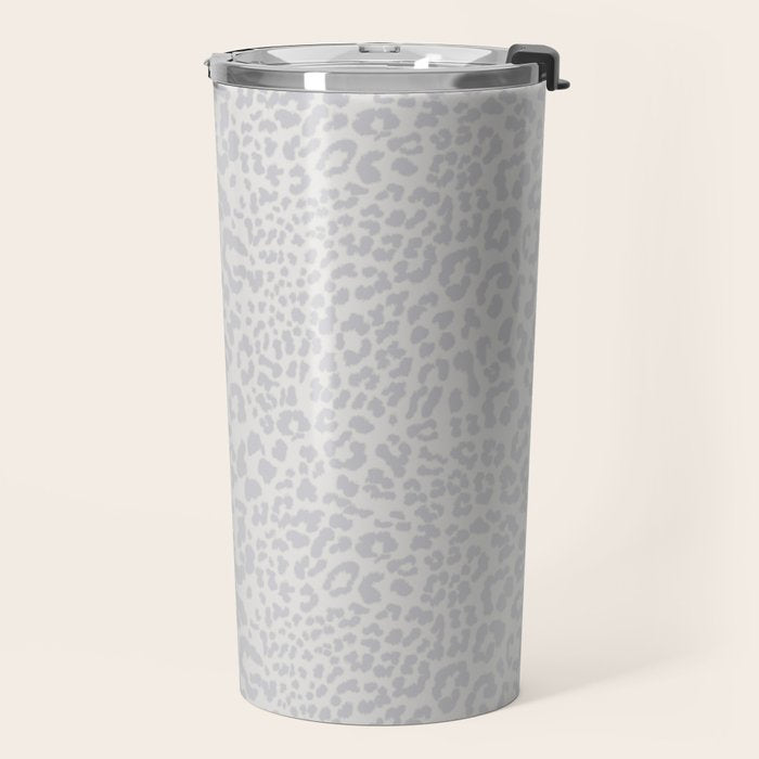 Snow Leopard Print Travel Mug Gallery Image 2