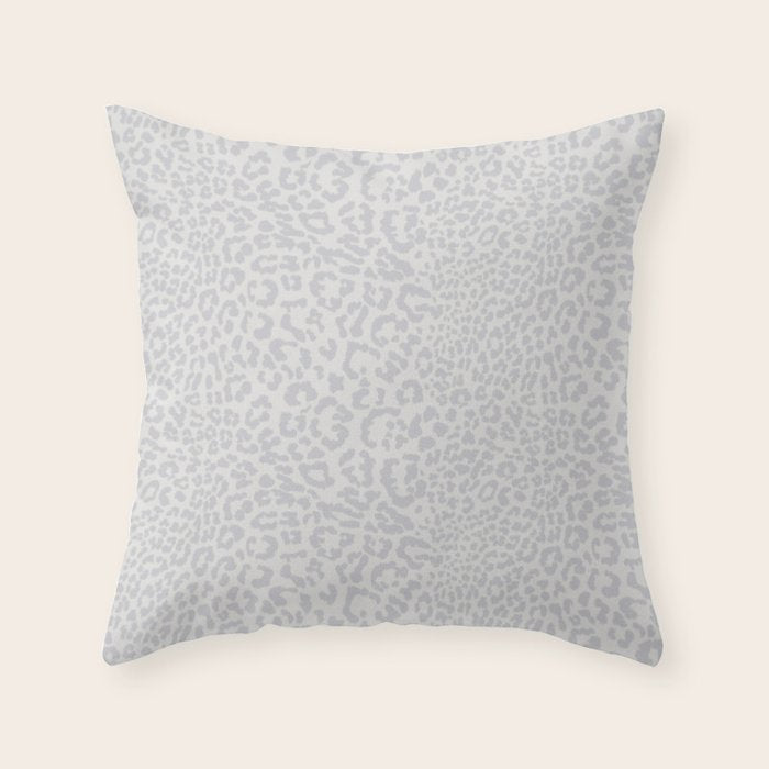 Snow Leopard Print Throw Pillow Gallery Image 6