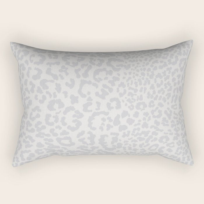 Snow Leopard Print Rectangular Pillow Gallery Image 1