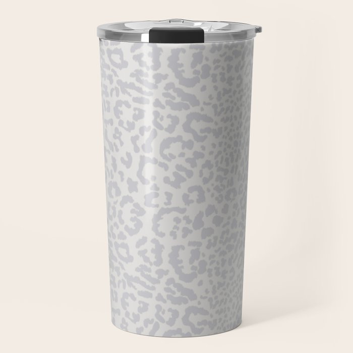 Snow Leopard Print Travel Mug Gallery Image 1