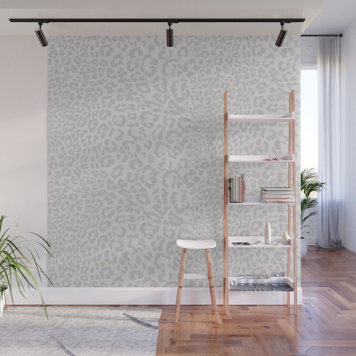 Snow Leopard Print Wall Mural Gallery Image 1