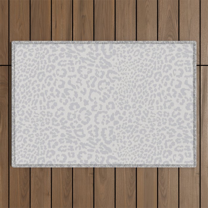 Snow Leopard Print Outdoor Rug Gallery Image 1
