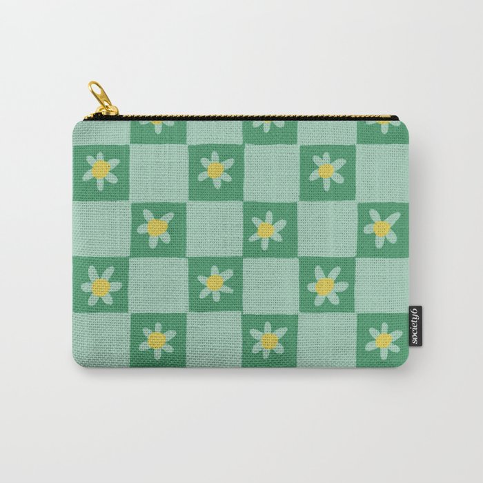 Green checkerboard Carry All Pouch Gallery Image 1