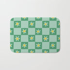 Green checkerboard Bath Mat Gallery Image 1