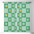 Green checkerboard Window Curtain Gallery Image 5