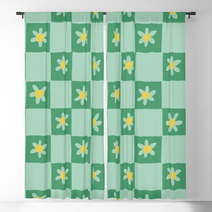 Green checkerboard Window Curtain Gallery Image 5