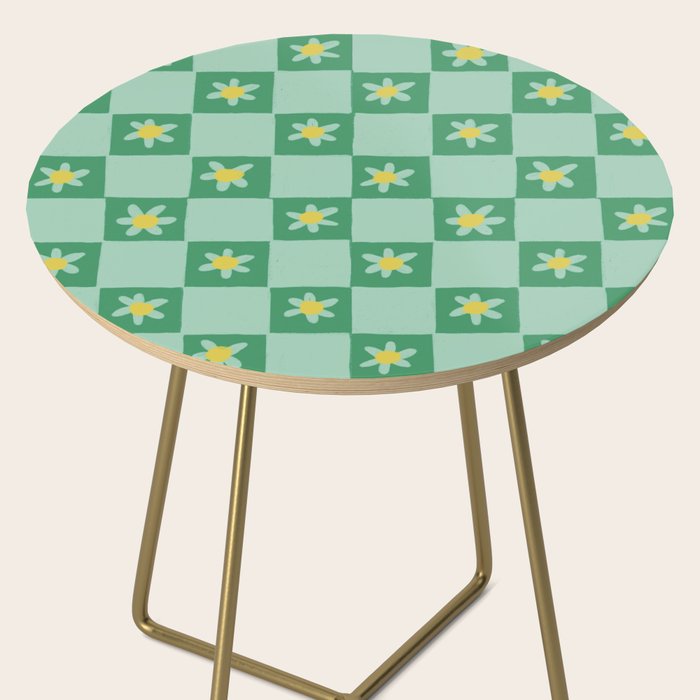 Green checkerboard Side Table Gallery Image 2