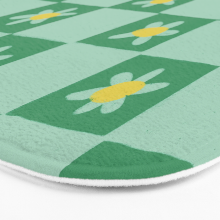 Green checkerboard Bath Mat Gallery Image 3