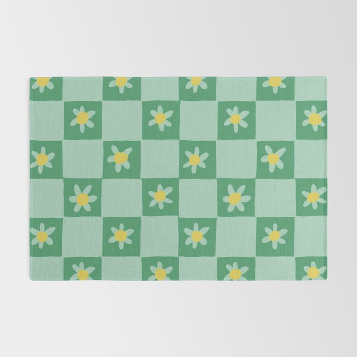 Green checkerboard Rug Gallery Image 2