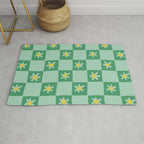 Green checkerboard Rug Gallery Image 1
