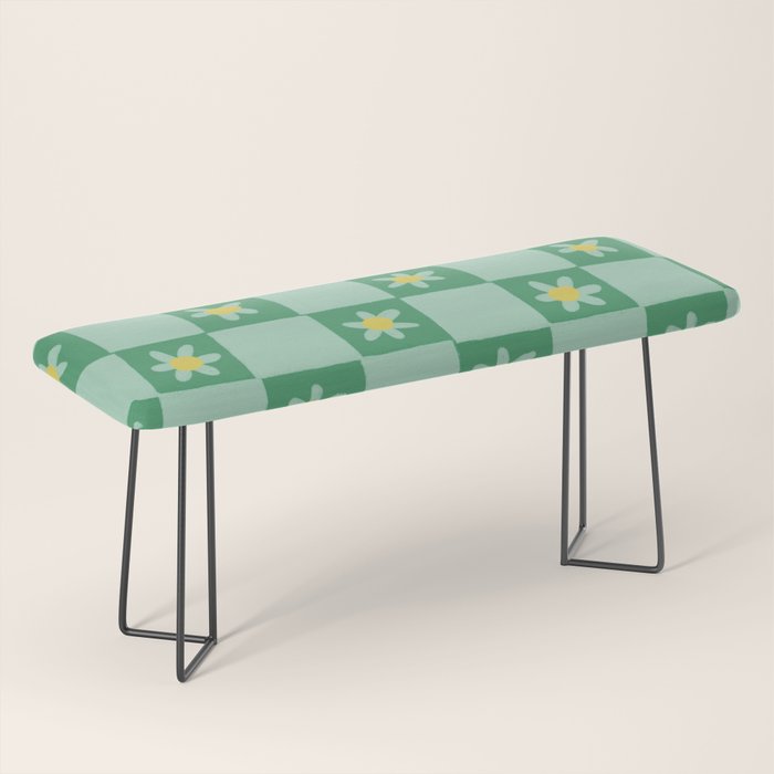 Green checkerboard Bench Gallery Image 1