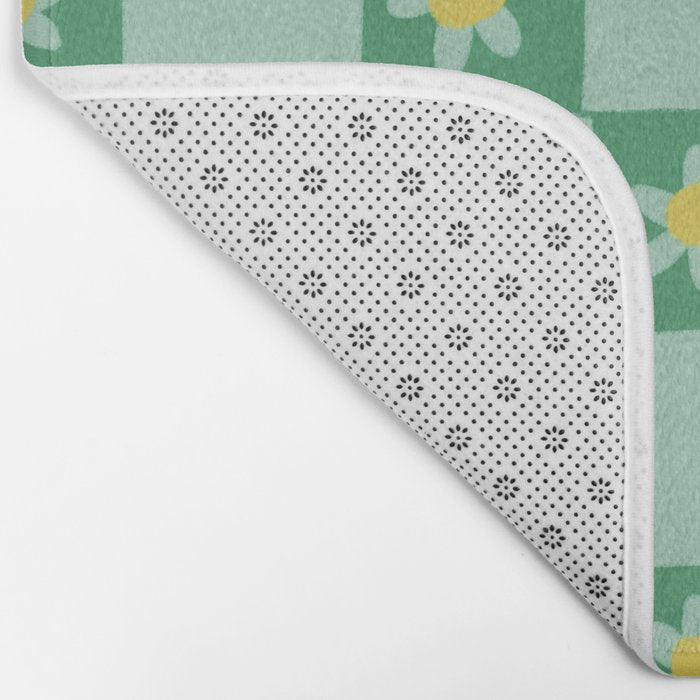 Green checkerboard Bath Mat Gallery Image 2