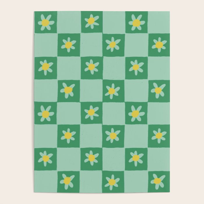 Green checkerboard Poster Gallery Image 1