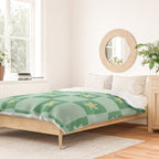 Green checkerboard Duvet Cover Gallery Image 2