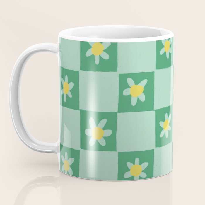 Green checkerboard Coffee Mug Gallery Image 3