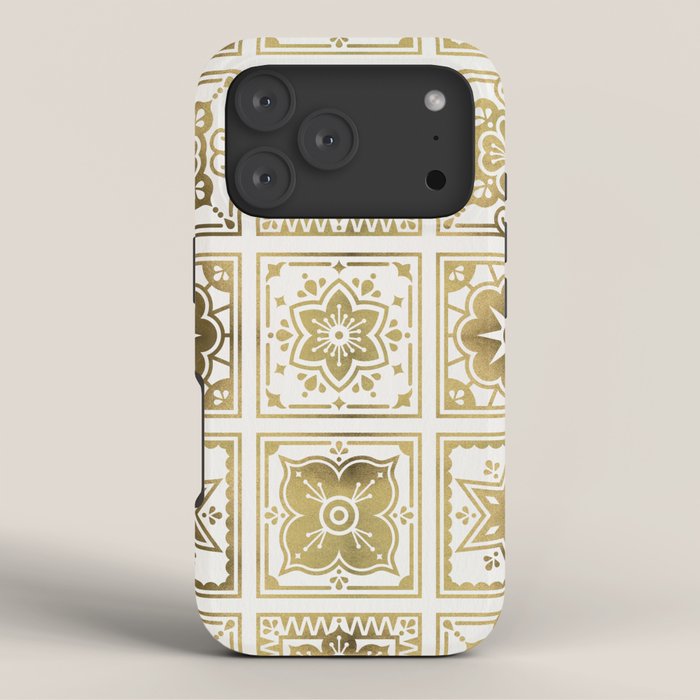Talavera Mexican Tile - Gold Palette iPhone Case Gallery Image 3
