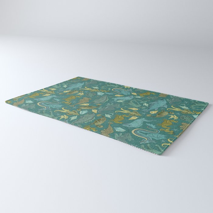 Deepsea Cryptids in Sea Green Rug Gallery Image 3