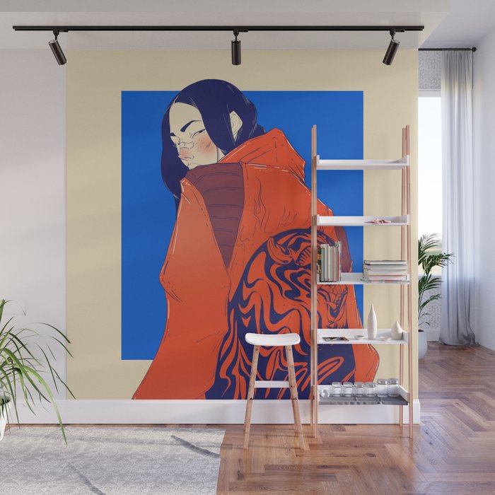 Tiger jacket Wall Mural Gallery Image 1