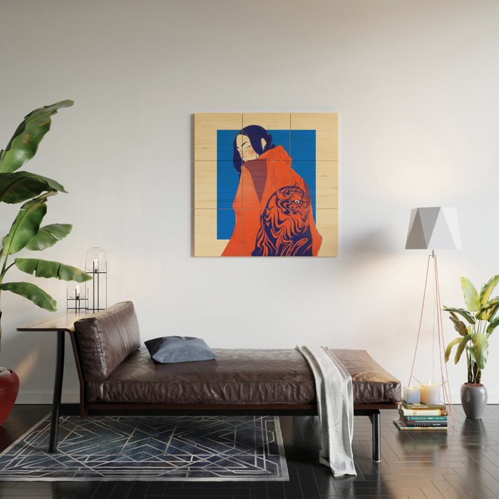 Tiger jacket Wood Wall Art Gallery Image 2