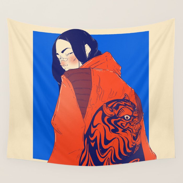 Tiger jacket Wall Tapestry Gallery Image 4