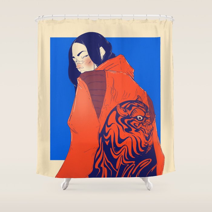 Tiger jacket Shower Curtain Gallery Image 1