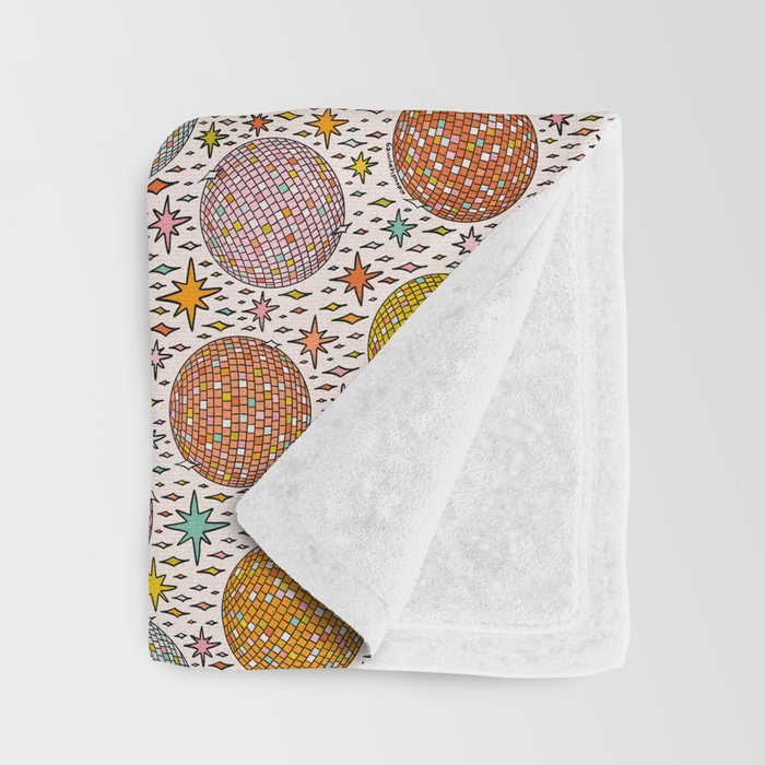Rainbow Disco Ball Print Throw Blanket Gallery Image 3