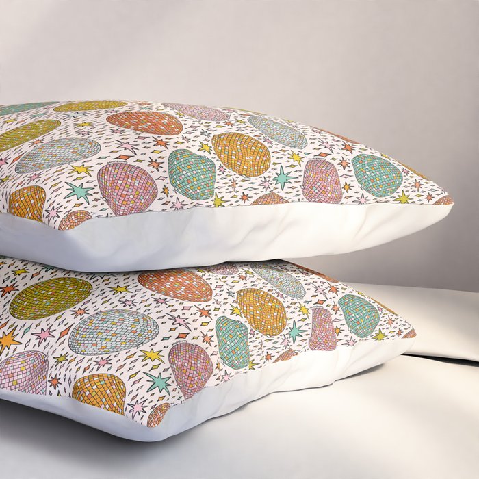 Rainbow Disco Ball Print Pillow Sham Gallery Image 3