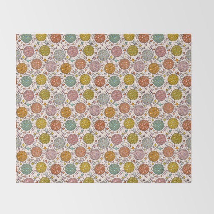 Rainbow Disco Ball Print Throw Blanket Gallery Image 2