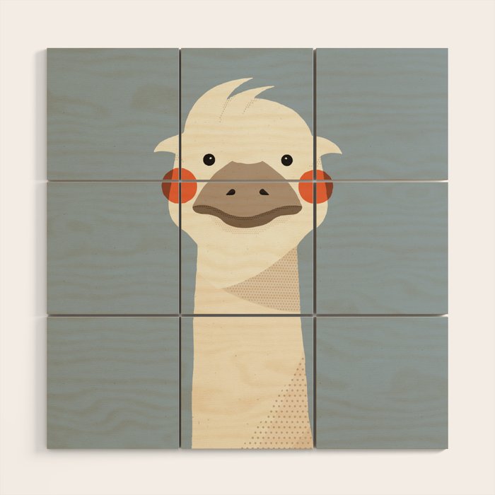 Emu, Animal Portrait Wood Wall Art Gallery Image 1